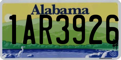 AL license plate 1AR3926
