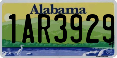 AL license plate 1AR3929