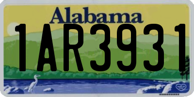 AL license plate 1AR3931