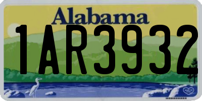 AL license plate 1AR3932