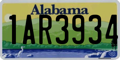 AL license plate 1AR3934