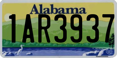 AL license plate 1AR3937