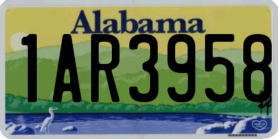 AL license plate 1AR3958