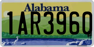 AL license plate 1AR3960
