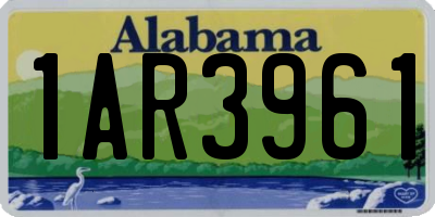 AL license plate 1AR3961
