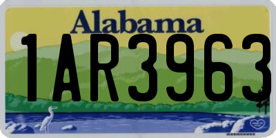 AL license plate 1AR3963