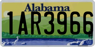 AL license plate 1AR3966