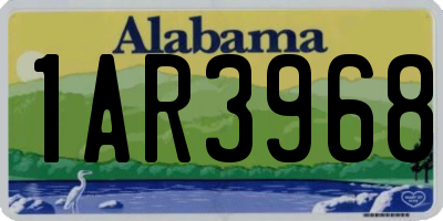 AL license plate 1AR3968