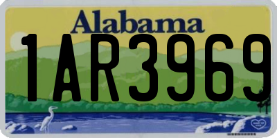 AL license plate 1AR3969