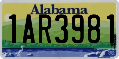 AL license plate 1AR3981