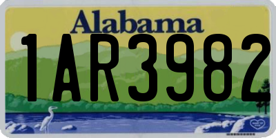 AL license plate 1AR3982