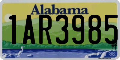 AL license plate 1AR3985