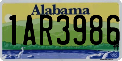 AL license plate 1AR3986