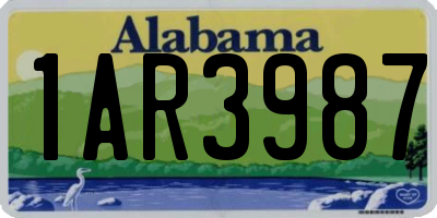 AL license plate 1AR3987