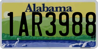 AL license plate 1AR3988