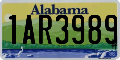 AL license plate 1AR3989