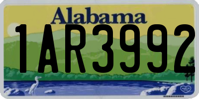 AL license plate 1AR3992