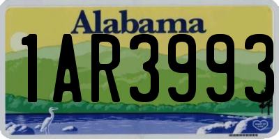 AL license plate 1AR3993