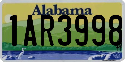 AL license plate 1AR3998