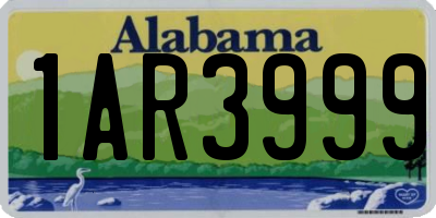 AL license plate 1AR3999