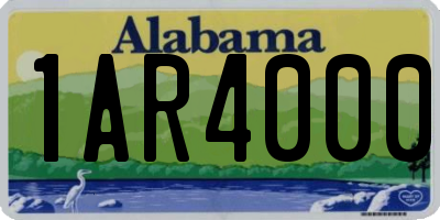 AL license plate 1AR4000