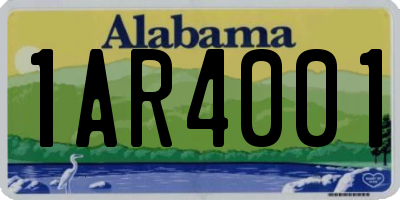 AL license plate 1AR4001