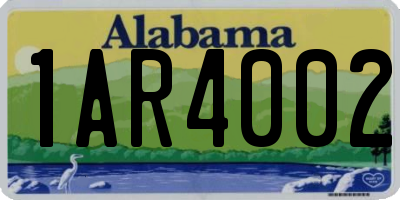 AL license plate 1AR4002