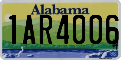 AL license plate 1AR4006