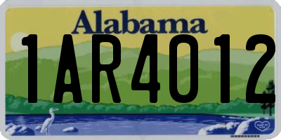 AL license plate 1AR4012