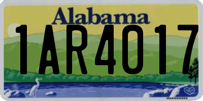 AL license plate 1AR4017
