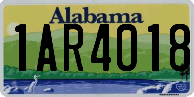 AL license plate 1AR4018