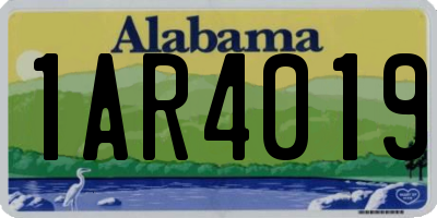 AL license plate 1AR4019