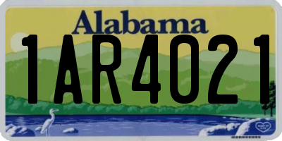 AL license plate 1AR4021