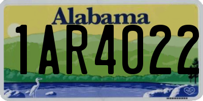 AL license plate 1AR4022