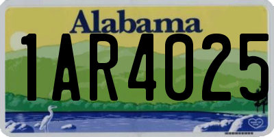 AL license plate 1AR4025