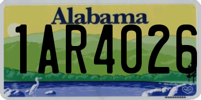 AL license plate 1AR4026