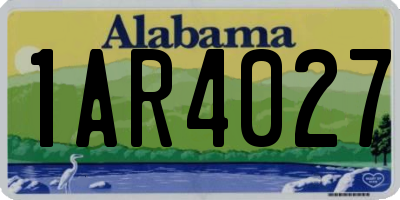 AL license plate 1AR4027