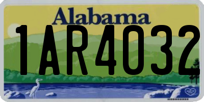 AL license plate 1AR4032