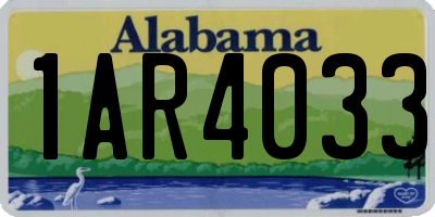 AL license plate 1AR4033