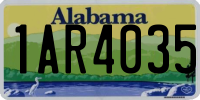 AL license plate 1AR4035