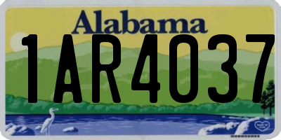 AL license plate 1AR4037