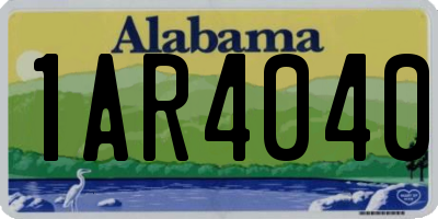 AL license plate 1AR4040