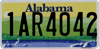 AL license plate 1AR4042