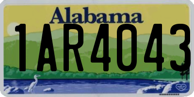 AL license plate 1AR4043
