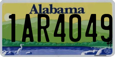 AL license plate 1AR4049