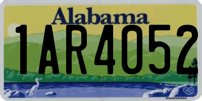 AL license plate 1AR4052