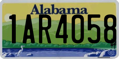 AL license plate 1AR4058