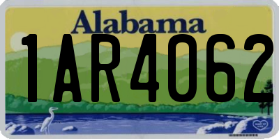 AL license plate 1AR4062