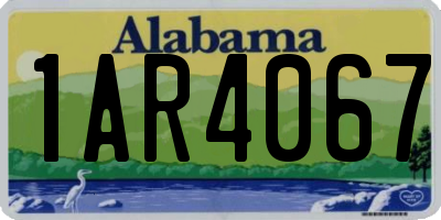 AL license plate 1AR4067