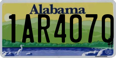 AL license plate 1AR4070